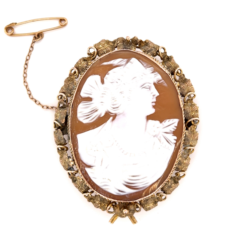 9ct Gold Set Australian Colonial Cameo, c.1880 - Valentine’s Antique ...