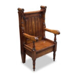 walnut hall chair