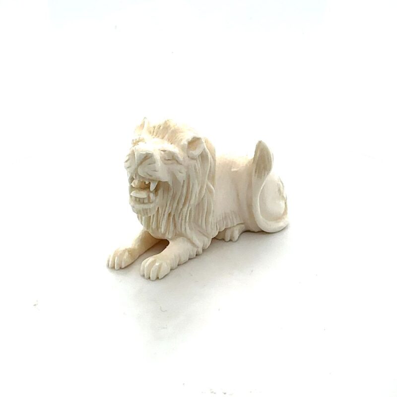 Oriental carved ivory lion c. 1940