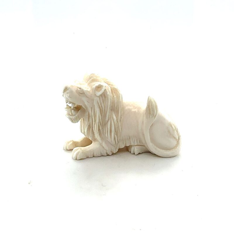 Oriental carved ivory lion c. 1940