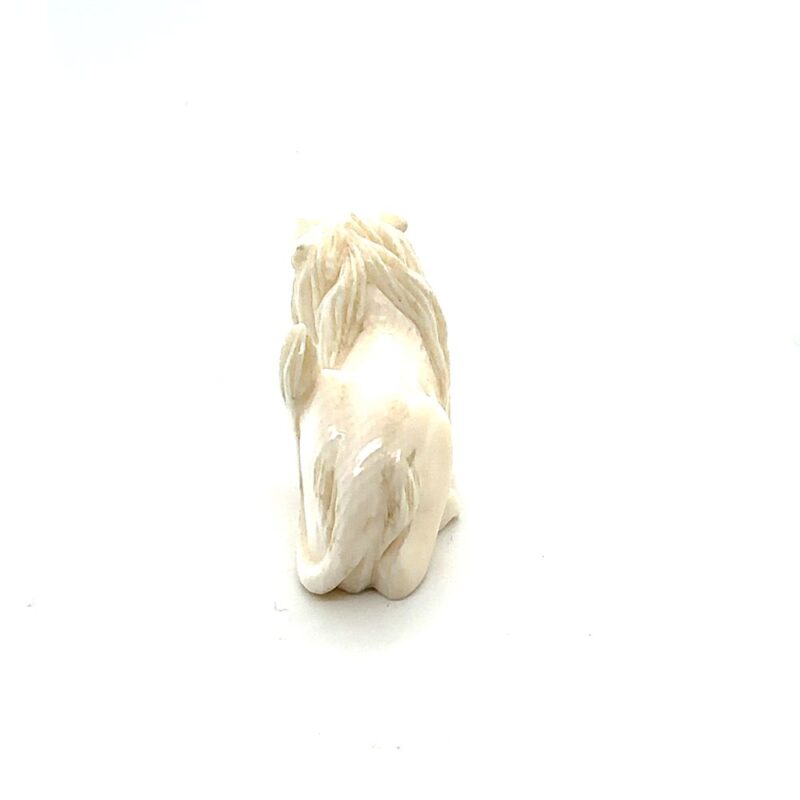 Oriental carved ivory lion c. 1940