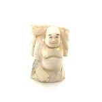 Oriental varved ivory netsuke c. 1900