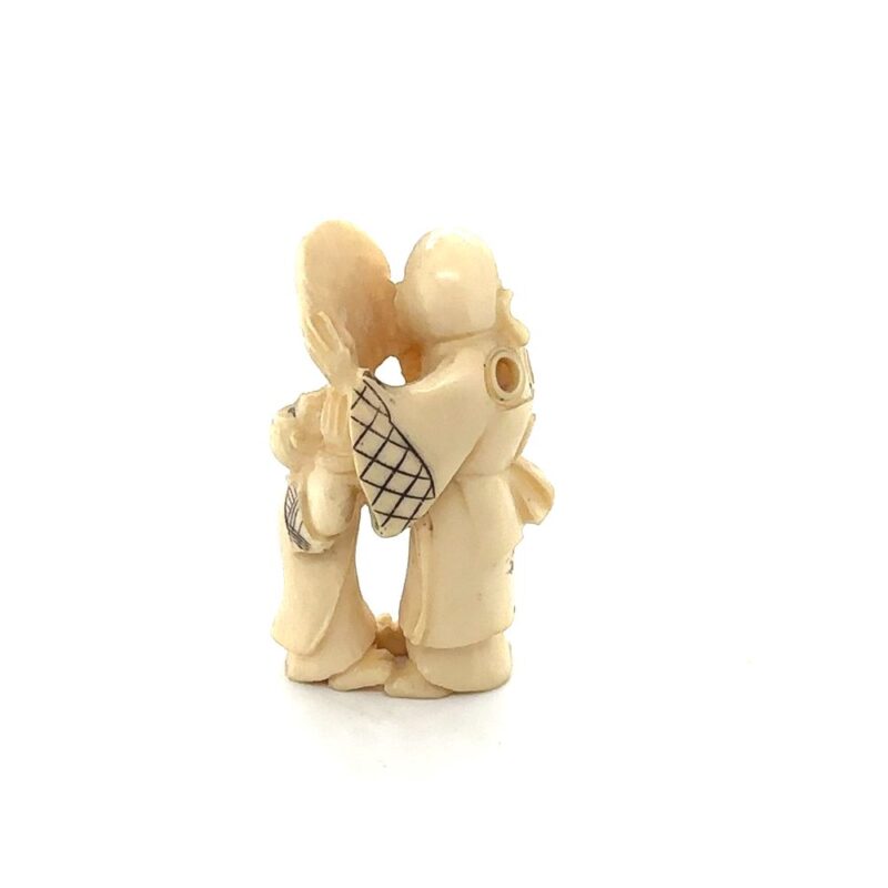 Oriental varved ivory netsuke c. 1900