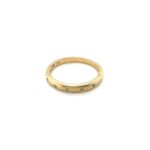 9ct gold wedding band with 5 diamonds