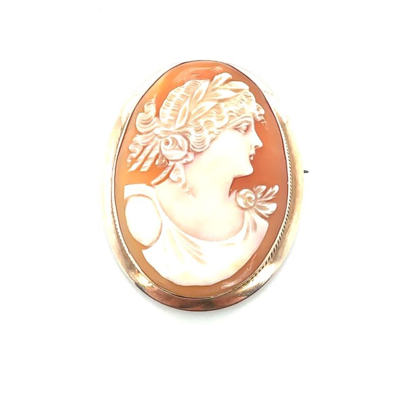 Victorian 9ct oval cameo brooch c. 1810