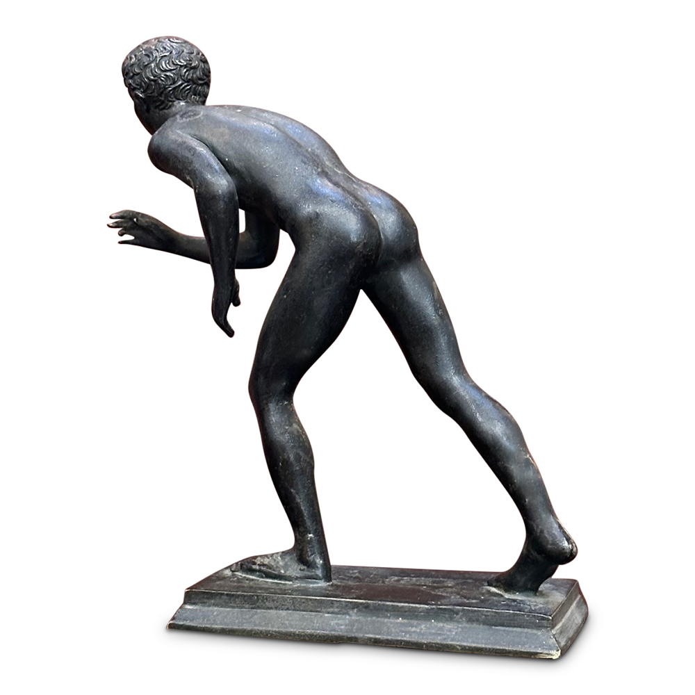 Bronze figure the athlete
