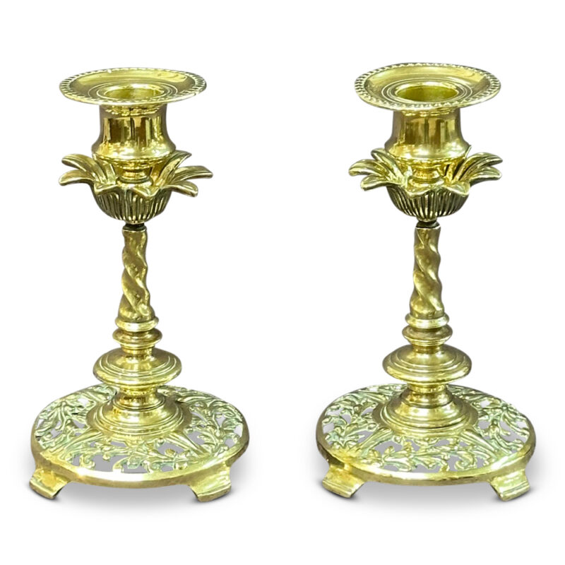 French brass candlesticks