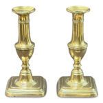 Georgian brass candlesticks