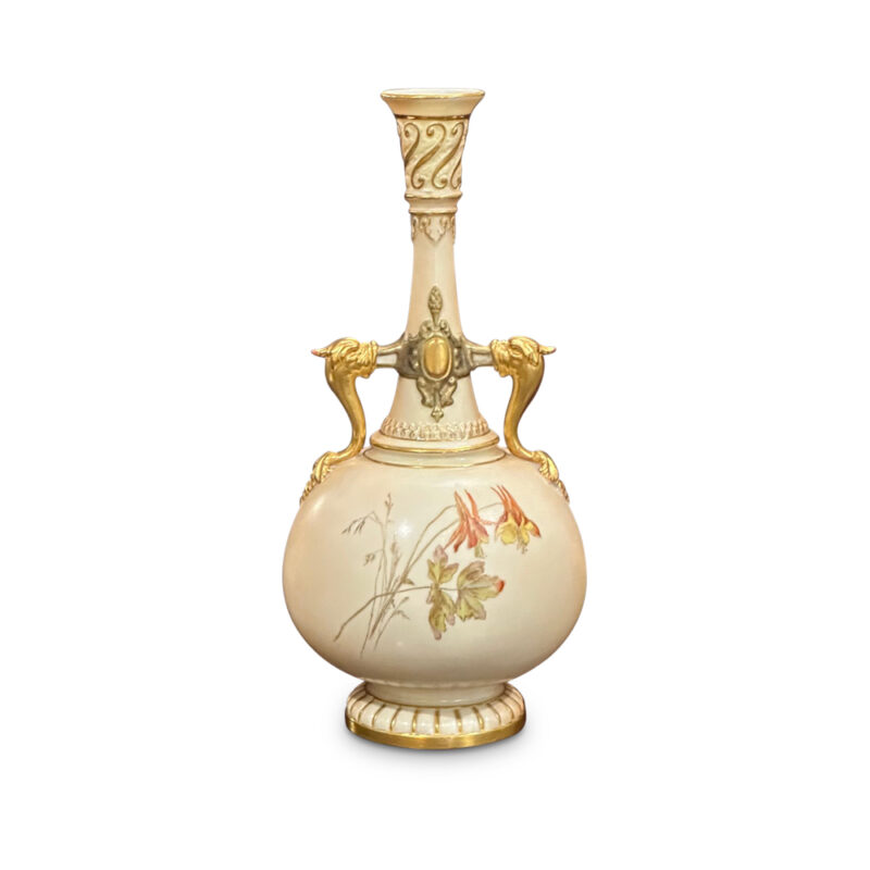 Royal Worcester floral specimen vase shape 1445
