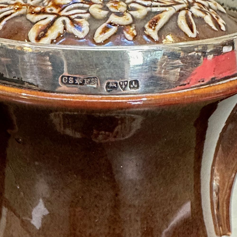 Victorian Doulton coffee pot detail