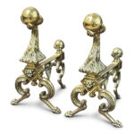 brass andirons side