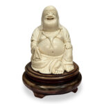 Oriental hand carved ivory budda c.1900