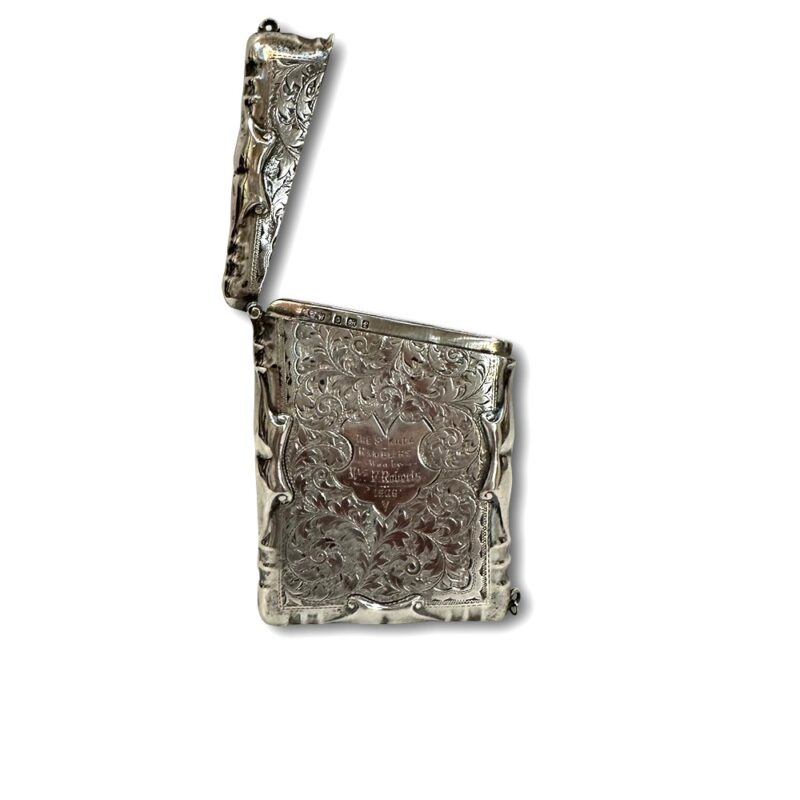 St Kilda Ramblers silver card case open