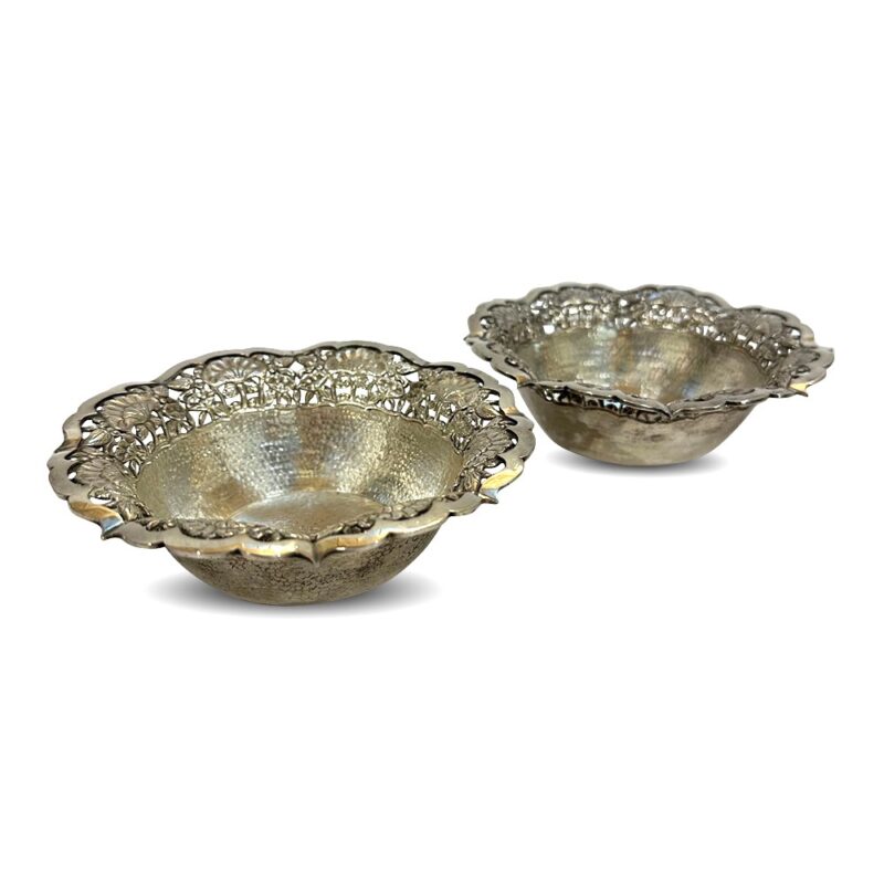 pair of silver plate baskets