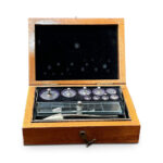 antique boxed set small weights open