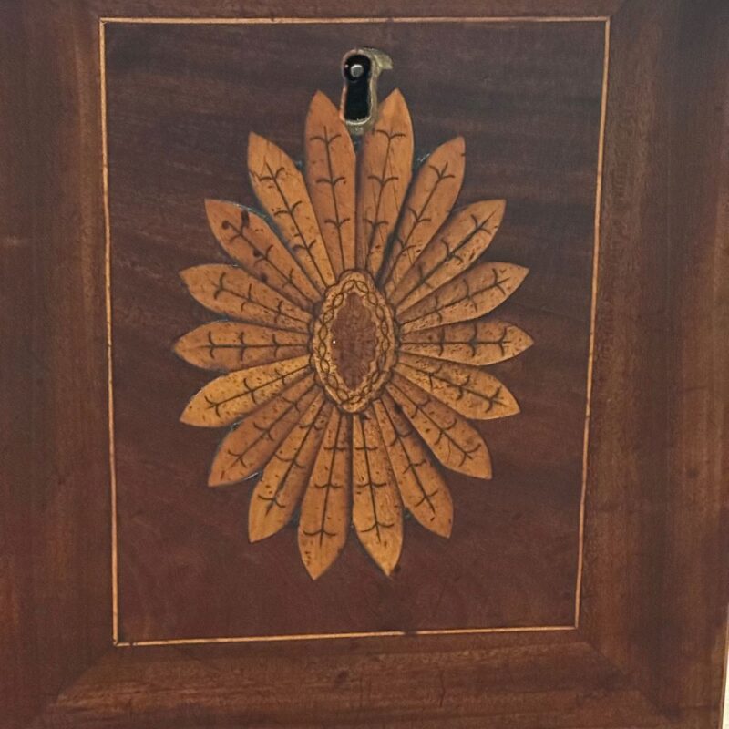 decanter box with floral inlay