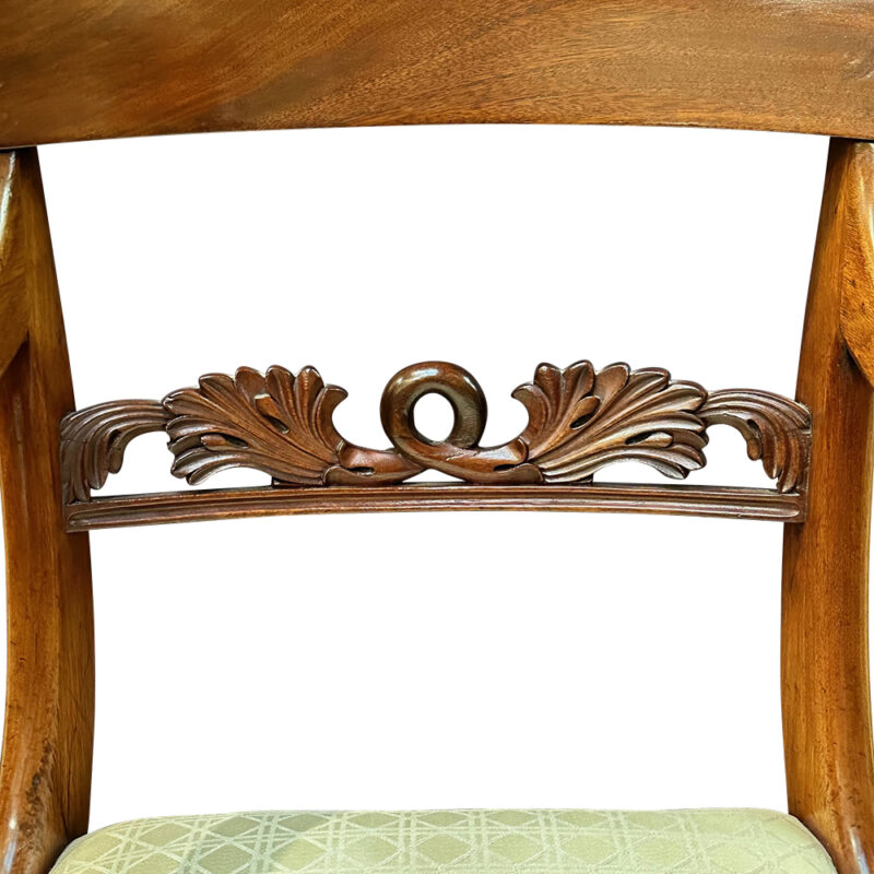 mahogany carver chair detail