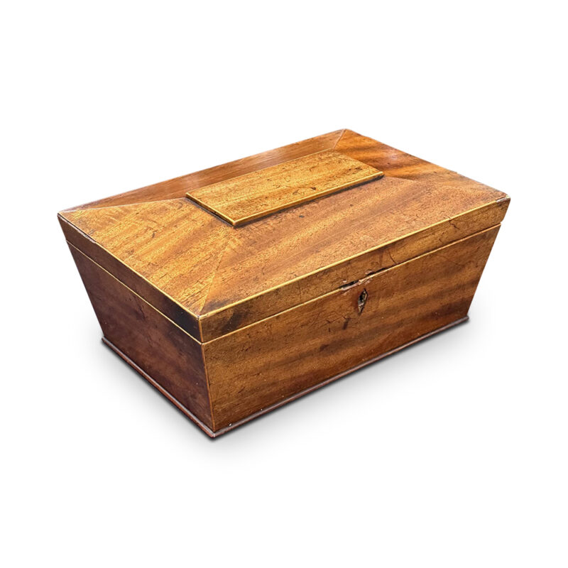 antique mahogany sarcophagus box