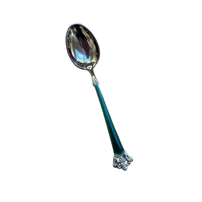 silver and enamel teaspoons