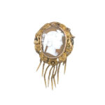 Antique gold Cameo brooch with tassels