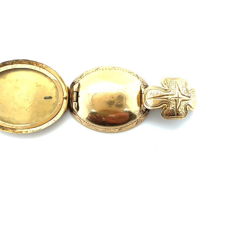 rare 19th century 18ct gold egg shaped ovoid hinged multi-segmented pictore locket