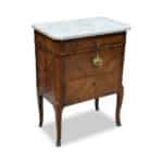 French marble topped 3 drawer commode