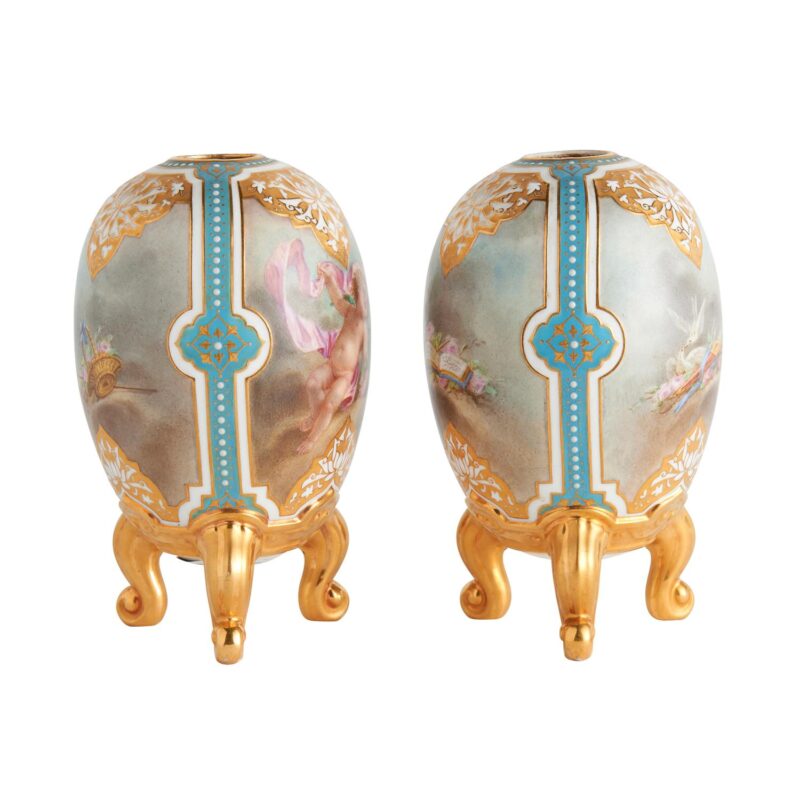 Pr 1876 Vases initialled by Peppin