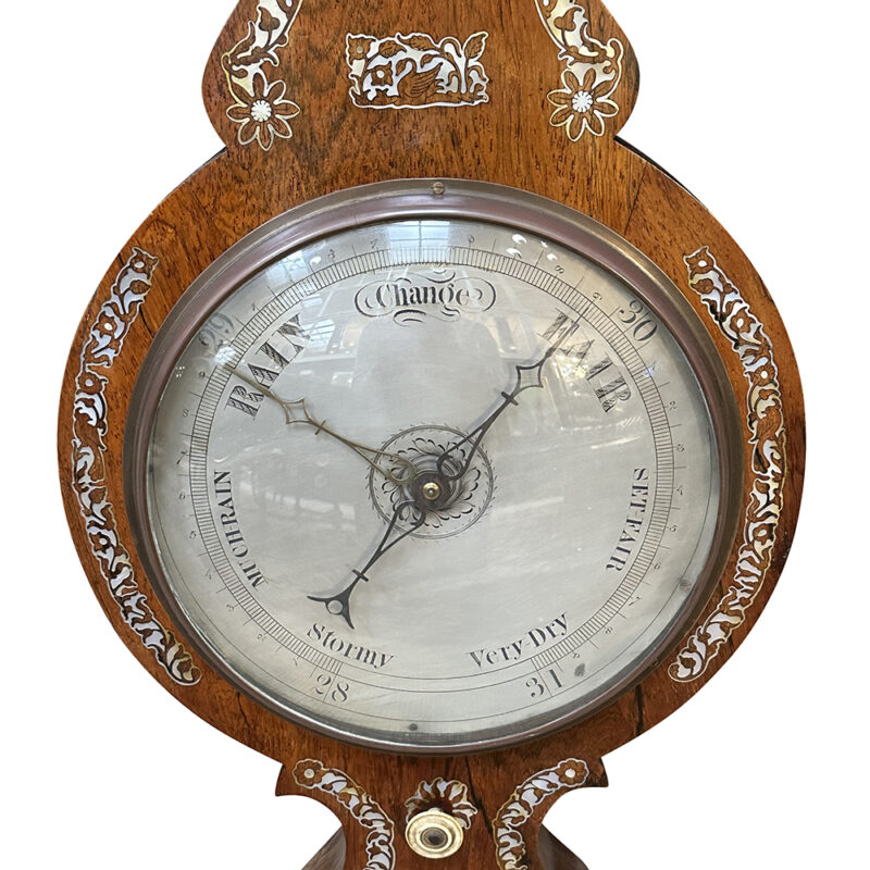 Rosewood barometer detail