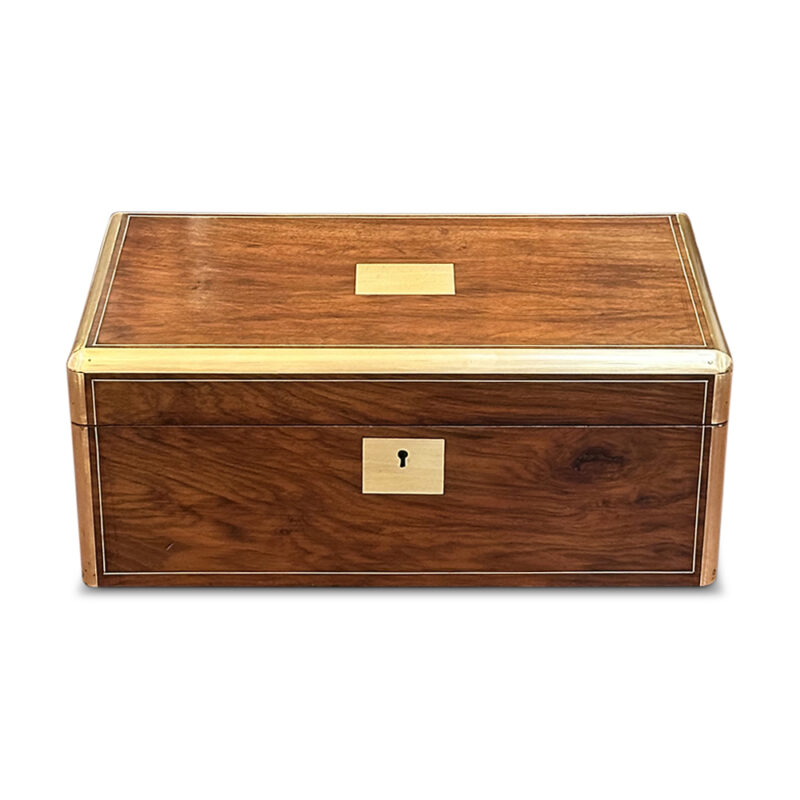 brass edged jewellery box