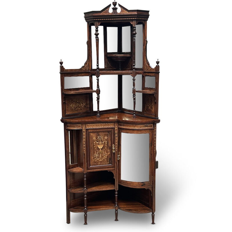 marquetry corner cabinet