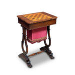 19th century games and sewing table open