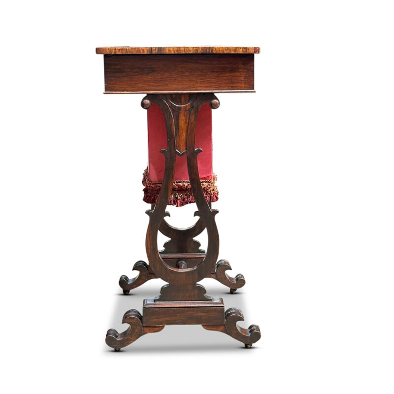 19th century games and sewing table open