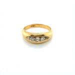 18ct gold and 5 diamond ring