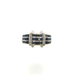 18ct white gold sapphire and diamond ring