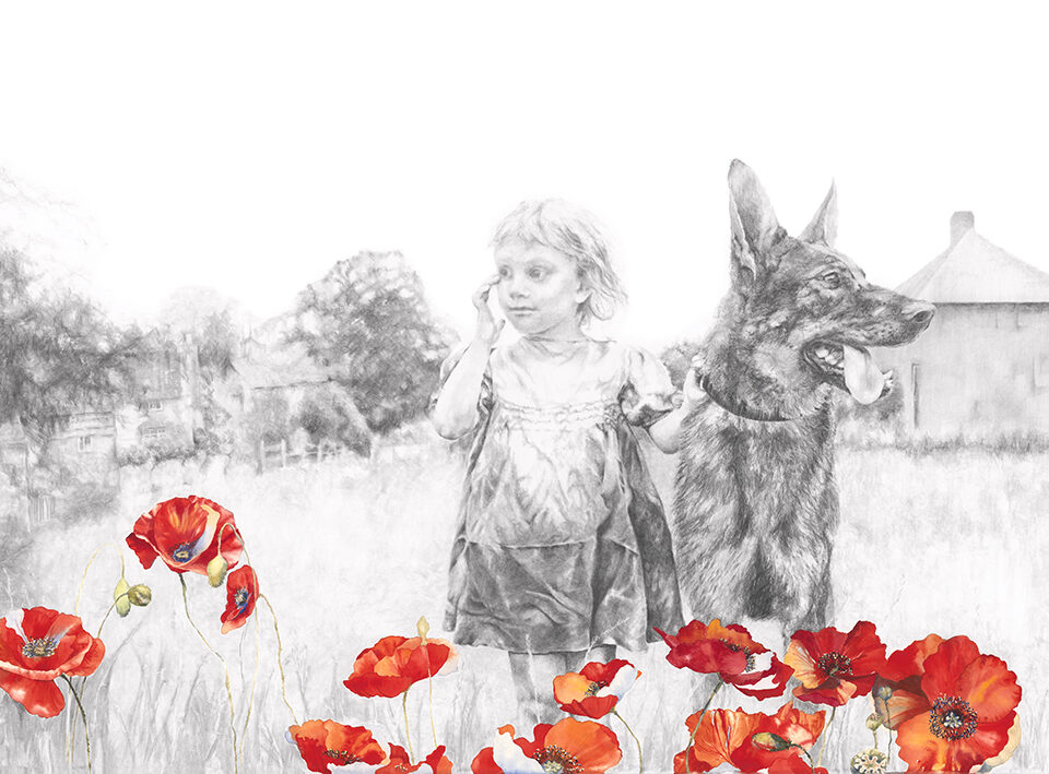 For Gallantry | They Also Served exhibition Sarah Wallace Smith - War Dog Antis artwork