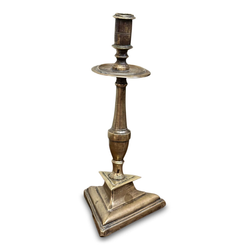 Georgian brass candlestick