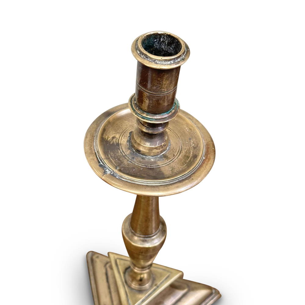 Georgian brass candlestick