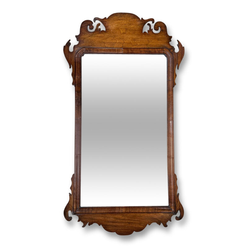 Antique Georgian walnut mirror