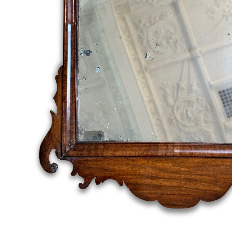 Antique Georgian walnut mirror