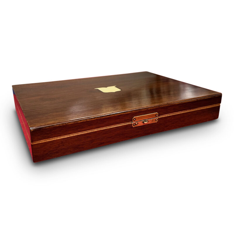 English walnut antique fully fitted cutlery box