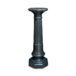 Fluted Column marble pedestal with oval top