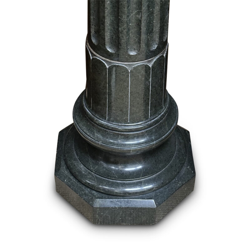 Fluted Column marble pedestal with oval top