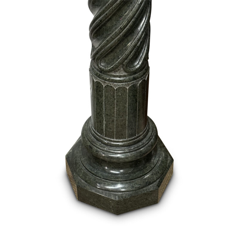 Twisted marble pedestal