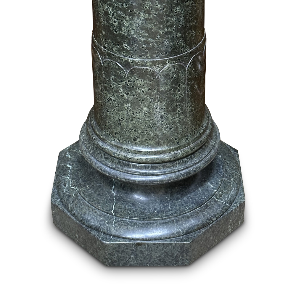 round marble pedestal base