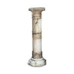 white alabaster pedestal