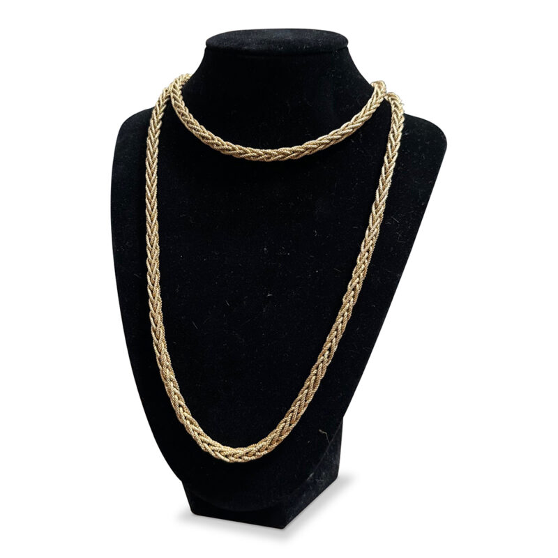 18ct gold foxtail necklace