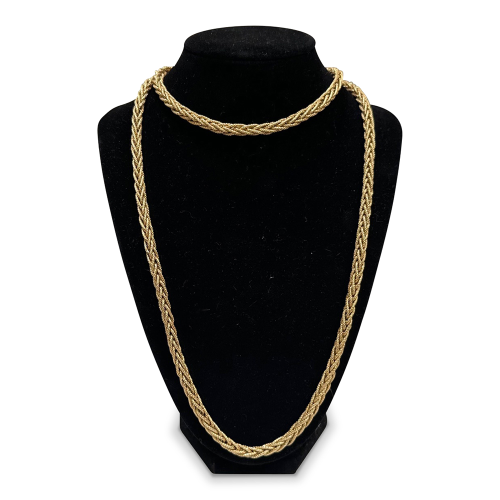 18ct gold foxtail necklace