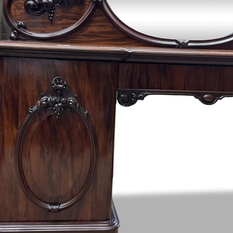 Mahogany pedestal sideboard