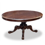 Oval mahogany centre table