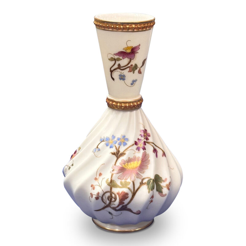 Royal Worcester blush ivory swirl vase